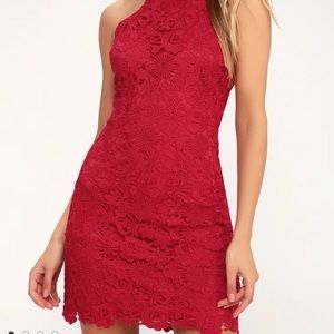 High neck coral dress size small